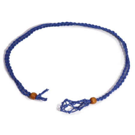 Collier avec cordon en cristal et pierres précieuses, 45 cm/18 pouces - Bleu marine