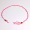 Collier avec cordon en cristal et pierres précieuses, 45 cm/18 pouces - Rose