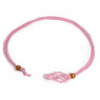 Collier avec cordon en cristal et pierres précieuses, 45 cm/18 pouces - Rose