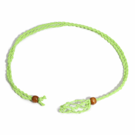 Collier avec cordon en cristal et pierres précieuses, 45 cm/18 pouces - Vert