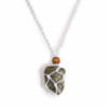 Collier avec cordon en cristal et pierres précieuses, 45 cm/18 pouces - Blanc