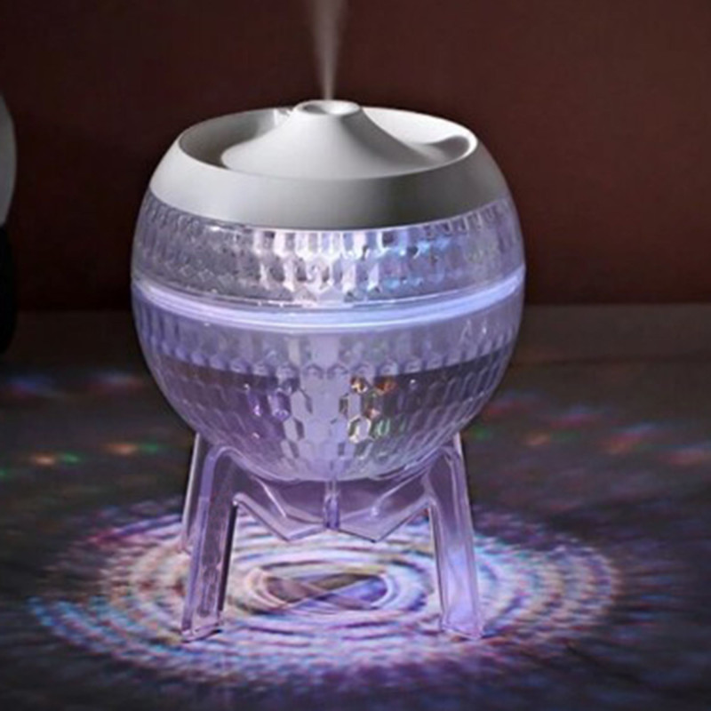 Humidificateur transparent Mondo Planet - USB - Changement de couleur (éclairage vers le bas)