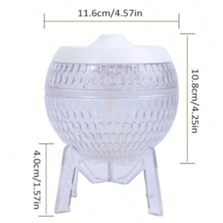 Humidificateur transparent Mondo Planet - USB - Changement de couleur (éclairage vers le bas)