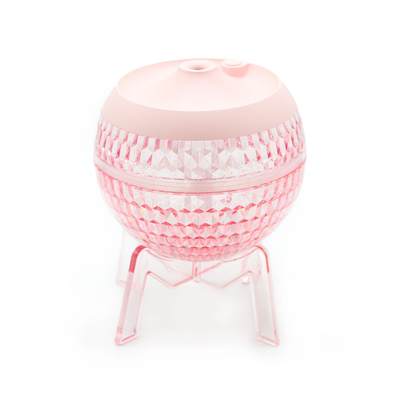 Humidificateur rose Mondo Planet - USB - Changement de couleur (éclairage vers le bas)