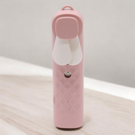 Ventilateur et spray pour le visage Pink Nano Mist - rechargeable par USB