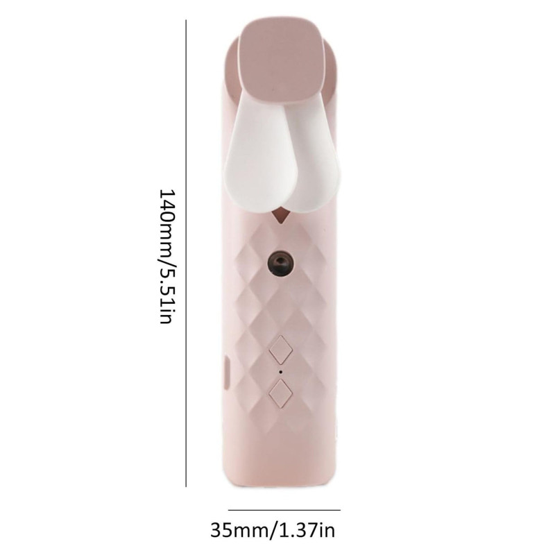 Ventilateur et spray pour le visage Pink Nano Mist - rechargeable par USB