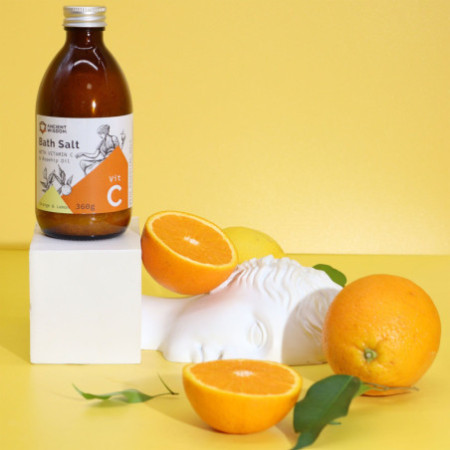 Sel de bain à la vitamine C et Sentez-vous comme une déesse antique