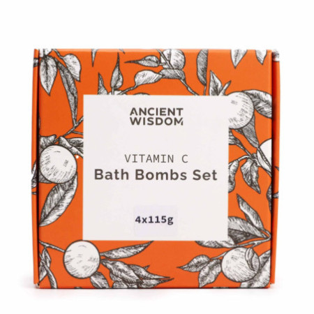 Coffret de bombes de bain à la vitamine C piquante et Quatuor d'aromathérapie