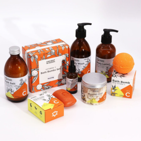 Bombe de bain infusée à la vitamine C et aux huiles essentielles