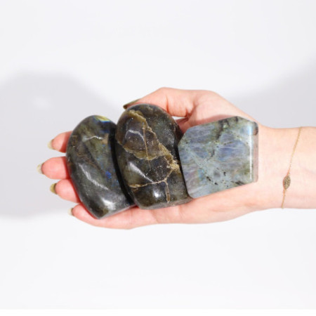 Pierres tombales en labradorite de Madagascar (environ 80-168 g 40-60 mm)