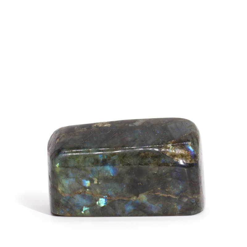 Pierres moyennes de labradorite de Madagascar (environ 250-370 g 65-90 mm)