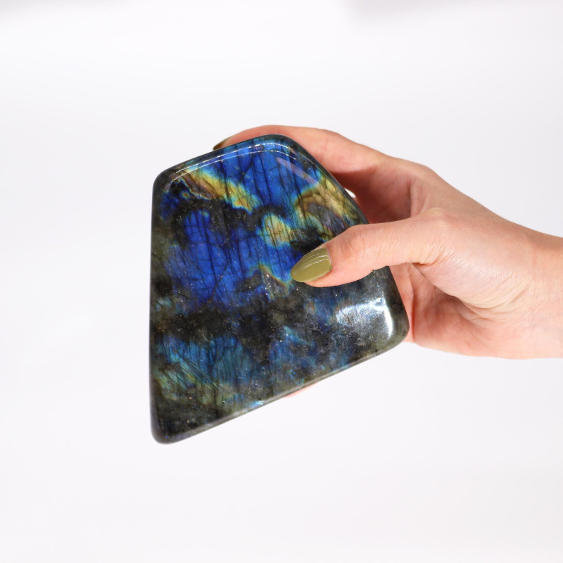 Pierres de déclaration en labradorite de Madagascar (environ 900-1100 g 100-170 mm)