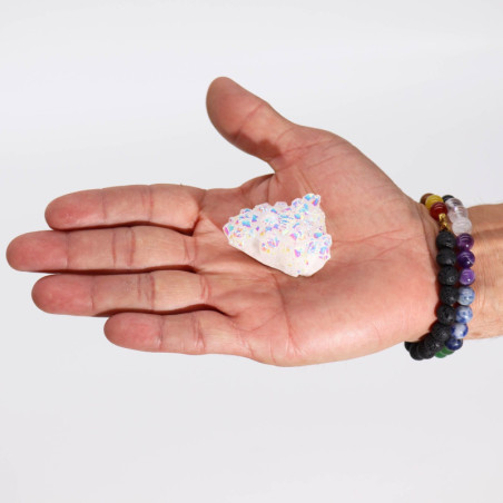 Petit quartz naturel amélioré - Quartz Aura Angel (environ 40-65 g 3,5-5 cm)