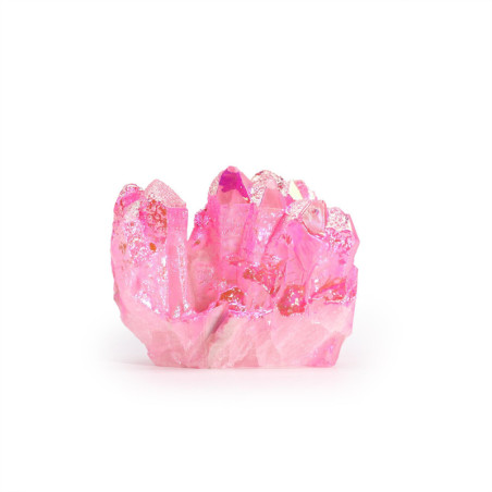 Quartz naturel moyennement amélioré - Quartz Aura Rose Halo (environ 100-150 g 7-10 cm)