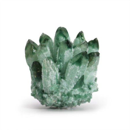 Amas de quartz naturel fabriqué - Quartz fantôme vert (environ 250-300 g 8 cm)