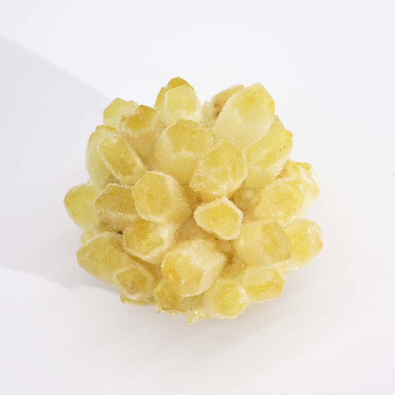 Amas de quartz naturel fabriqué - Quartz fantôme jaune (environ 250-300 g 8 cm)