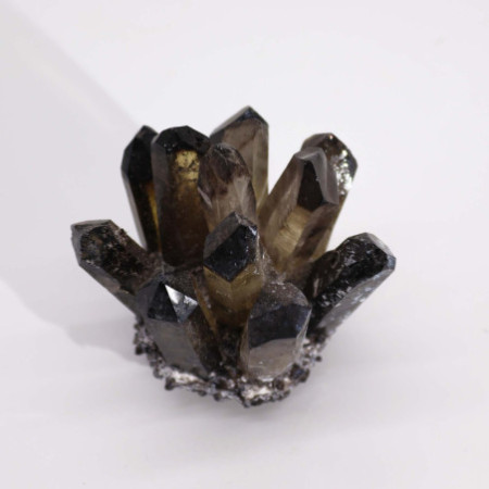 Amas de quartz naturel fabriqué - Quartz fantôme fumé (environ 250-300 g 8 cm)