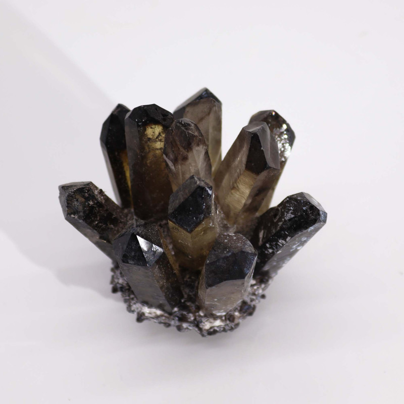 Amas de quartz naturel fabriqué - Quartz fantôme fumé (environ 250-300 g 8 cm)