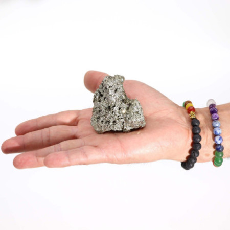 Pyrite péruvienne de première qualité, grande taille (environ 100-135 g, 55-65 mm)