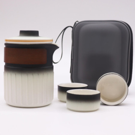 Ensemble de théières de voyage en céramique - Trois amis - Pack de voyage