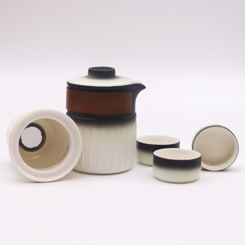 Ensemble de théières de voyage en céramique - Trois amis - Pack de voyage