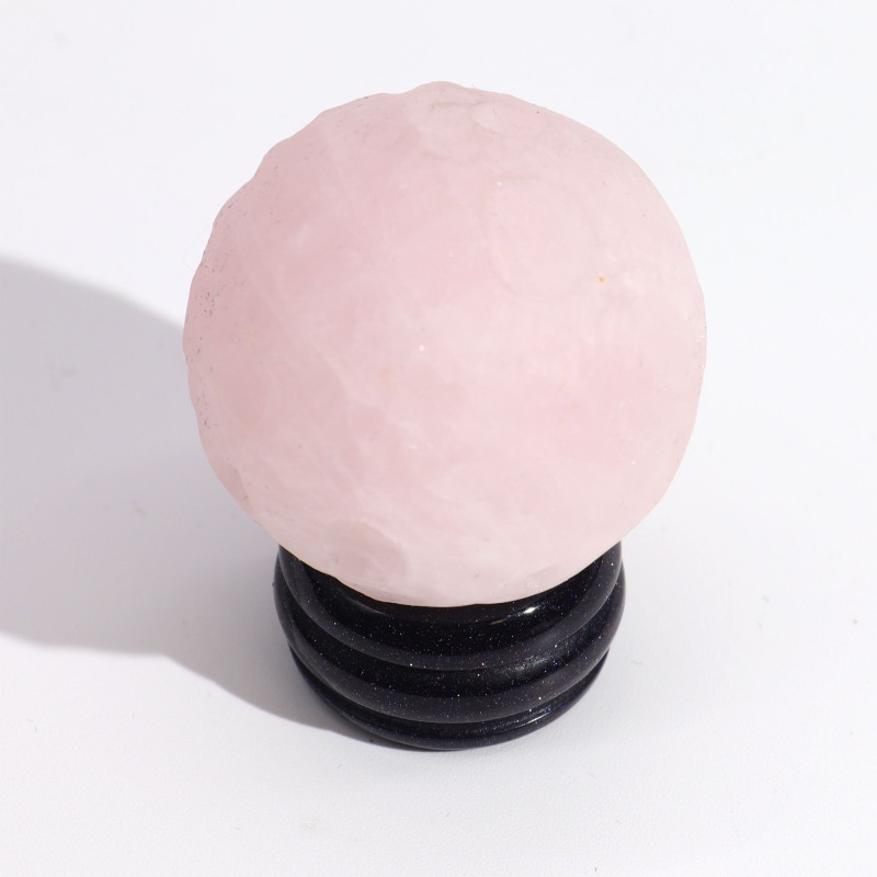 Planète en quartz rose sur un support Sola Goldstone - 40 mm