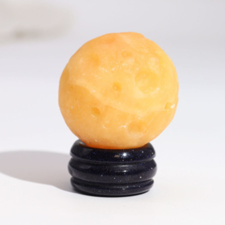Planète de jade jaune sur un support Sola Goldstone - 40 mm (support 30 x 15 mm)