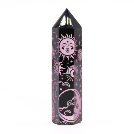 Pointes d'obsidienne noire (environ 60-70 g, 9 cm) - Mystic Story - Rose