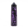 Pointes d'obsidienne noire (environ 60-70 g, 9 cm) - Mystic Story - Violet foncé