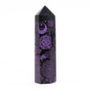 Pointes d'obsidienne noire (environ 60-70 g, 9 cm) - Mystic Story - Violet foncé