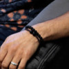 Bracelets à double pouvoir en pierres précieuses - Agate noire