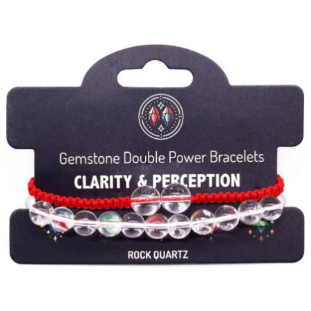 Bracelets à double pouvoir en pierres précieuses - Quartz roche