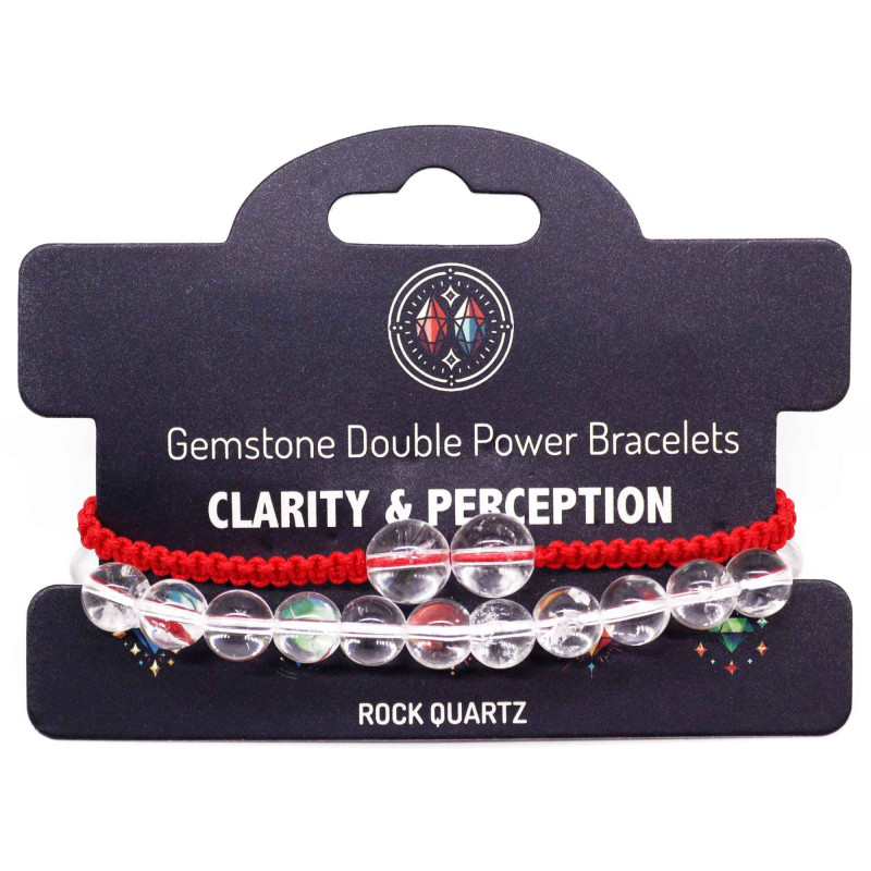 Bracelets à double pouvoir en pierres précieuses - Quartz roche