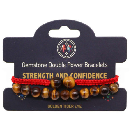 Bracelets à double pouvoir en pierres précieuses - œil de tigre