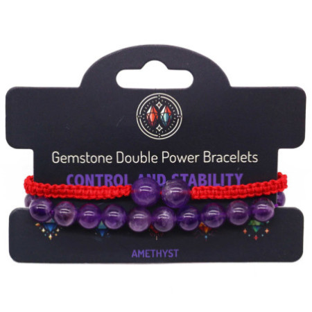 Bracelets à double pouvoir en pierres précieuses - Amythist