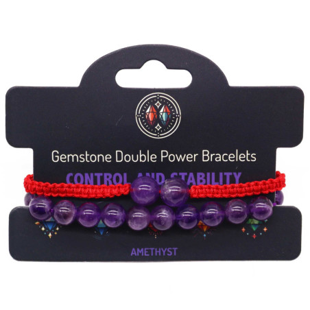 Bracelets à double pouvoir en pierres précieuses - Amythist