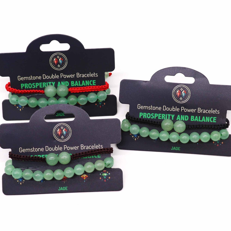 Bracelets à double pouvoir en pierres précieuses - Jade