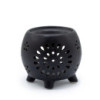Brûleur à huile Squat Pot Flower Burst - Noir mat