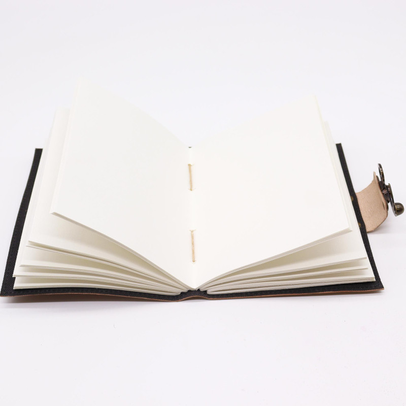 Journal en cuir - Papier ordinaire - La vie est meilleure avec des amis (7 x 5 po) - Beige clair