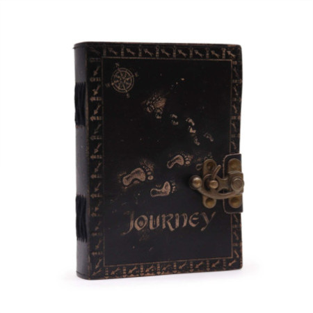 Journal en cuir - Papier uni - Journey (7 x 5 po) - Tan foncé