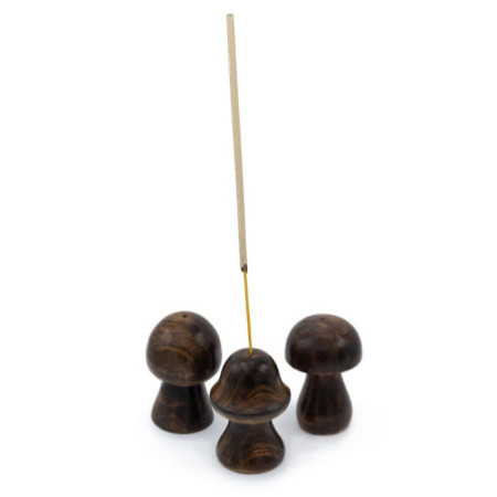 Lot de 3 mini champignons d'encens (8 cm 7 cm 6,5 cm)