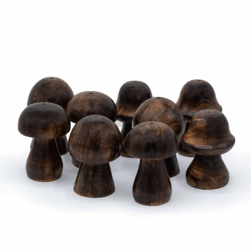 Lot de 3 mini champignons d'encens (8 cm 7 cm 6,5 cm)