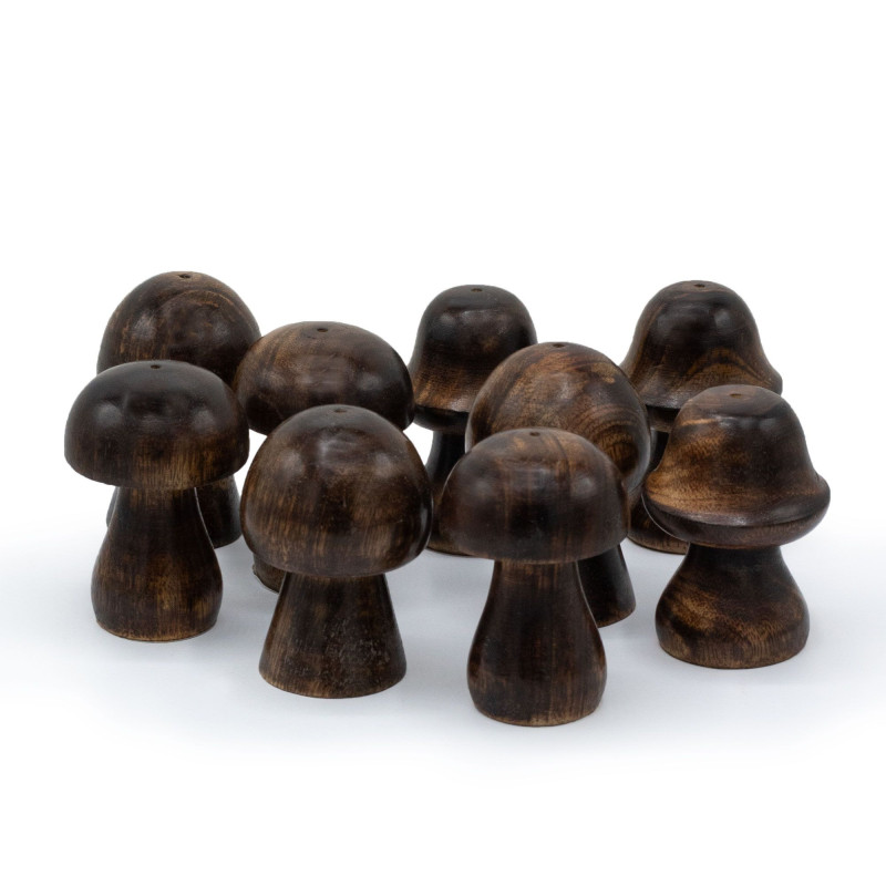 Lot de 3 mini champignons d'encens (8 cm 7 cm 6,5 cm)