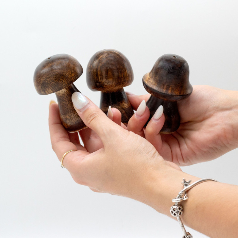 Lot de 3 mini champignons d'encens (8 cm 7 cm 6,5 cm)
