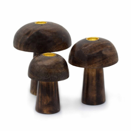 Lot de 3 cônes d'encens Champignons ((10cm 9cm 8cm)