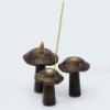 Lot de 3 cônes d'encens plats Champignons (13 cm 12 cm 11 cm)