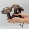 Lot de 3 cônes d'encens plats Champignons (13 cm 12 cm 11 cm)
