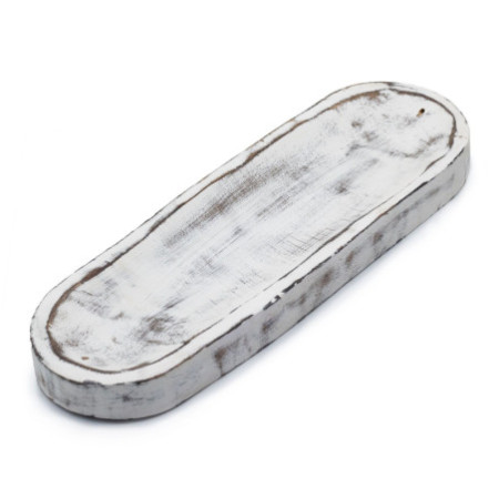 Grand plateau à encens 30 x 10 cm - Blanchiment classique