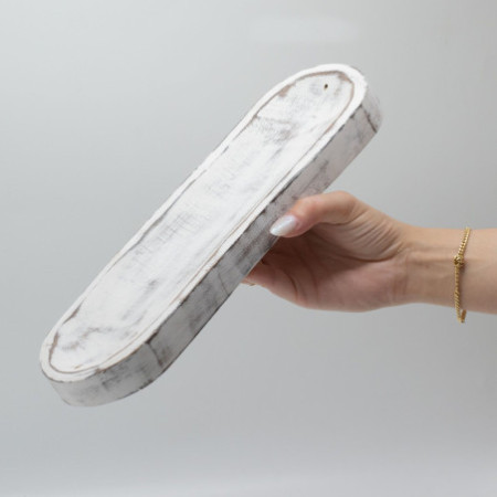 Grand plateau à encens 30 x 10 cm - Blanchiment classique
