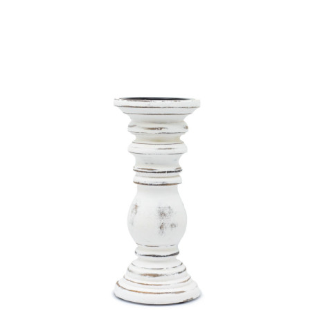 Bougeoir classique - Blanchi à la chaux - 23 x 10 cm - Petit